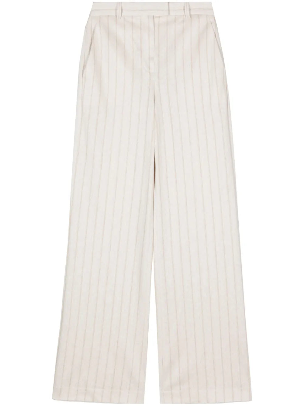 Pinstripe High-Waisted Trousers