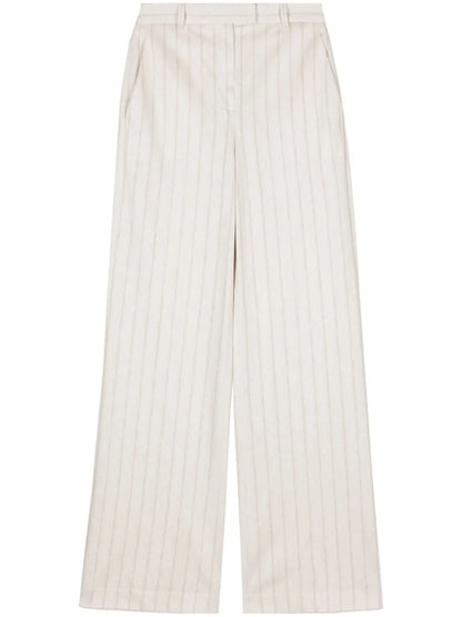 Pinstripe High-Waisted Trousers