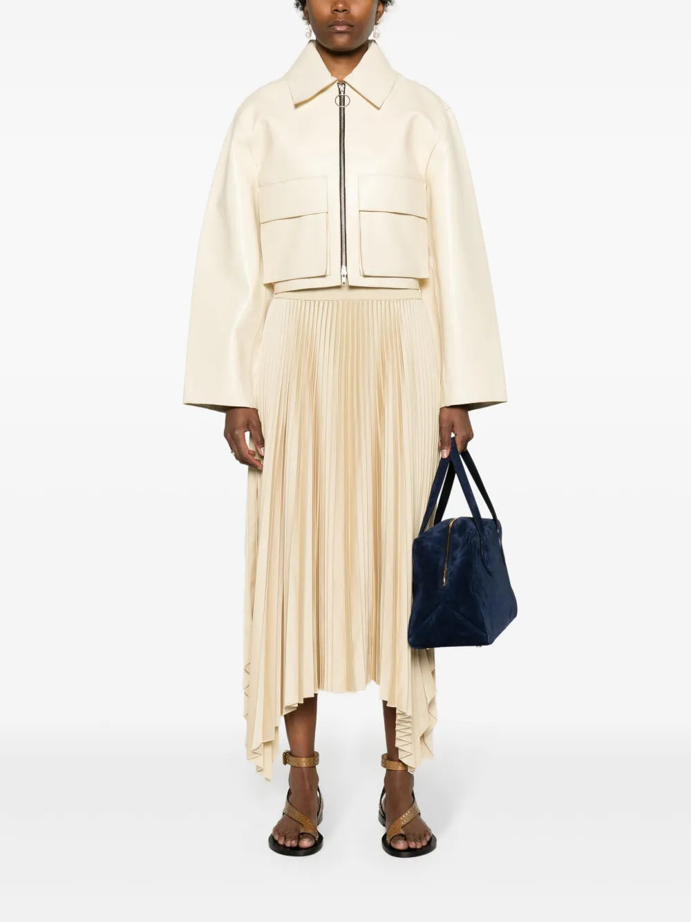 Ade Pleated Midi Skirt