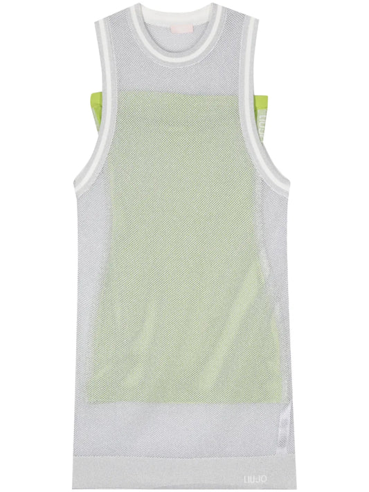 Layered Logo-Jacquard Mini Dress