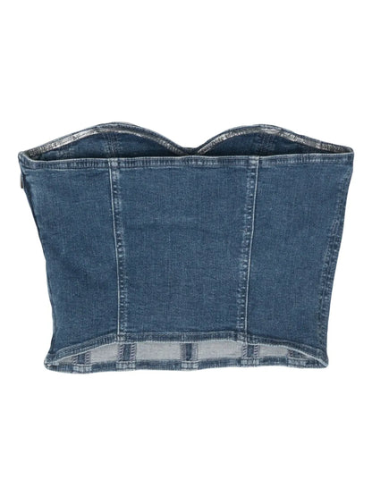 Stud-Embellished Cropped Top