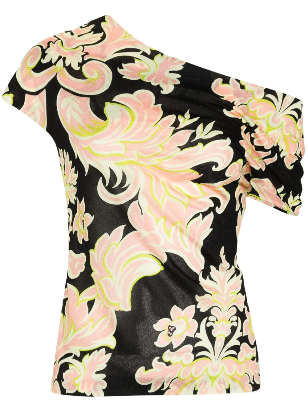 Floral-Print Crepe Blouse