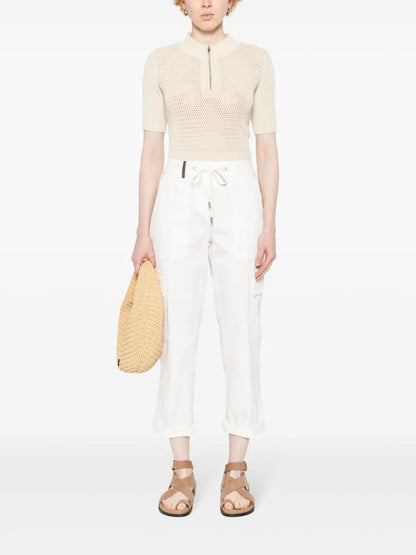 Tapered Cropped Trousers
