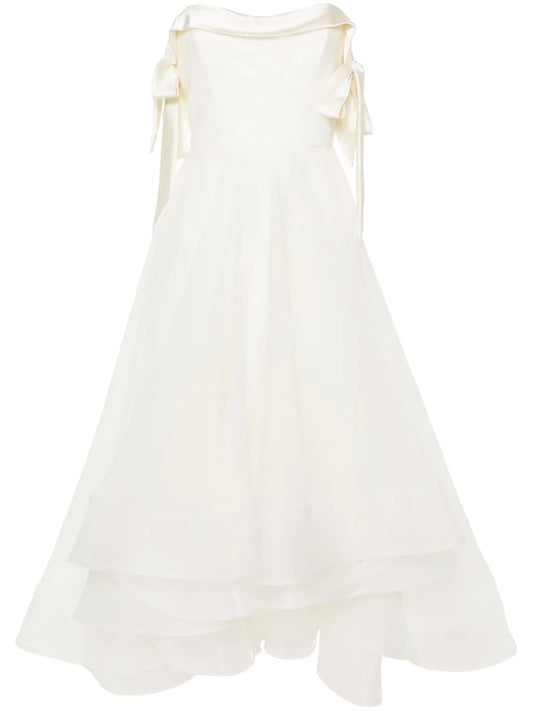 Crepe Flared Midi Dress