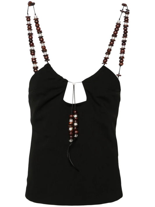 Solarte Beaded Crepe Blouse