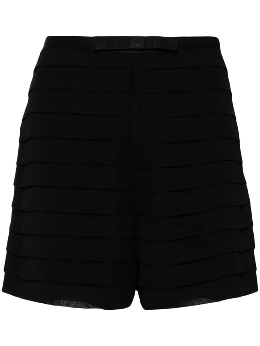 Bow-Detail Pleated Shorts