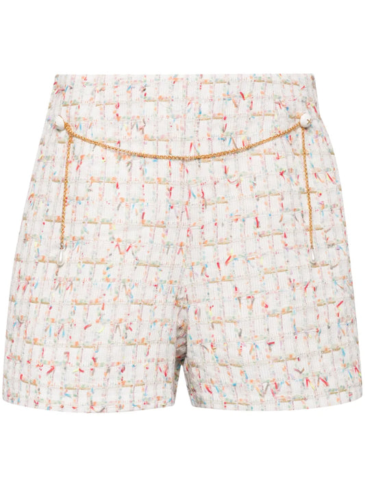 Chain-Link Detail Tailored Shorts