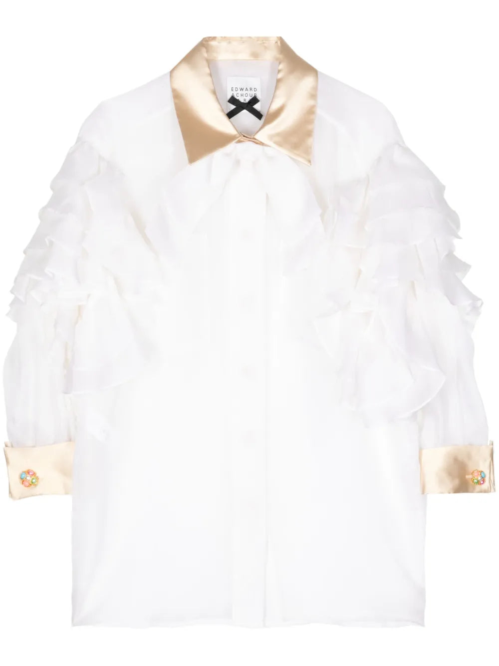 Ruffled Silk Shirt