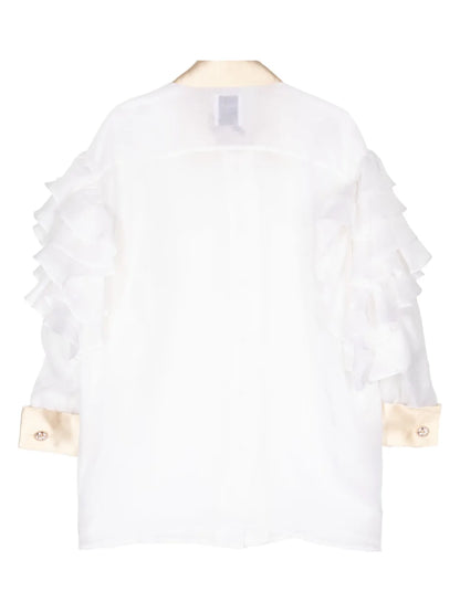 Ruffled Silk Shirt