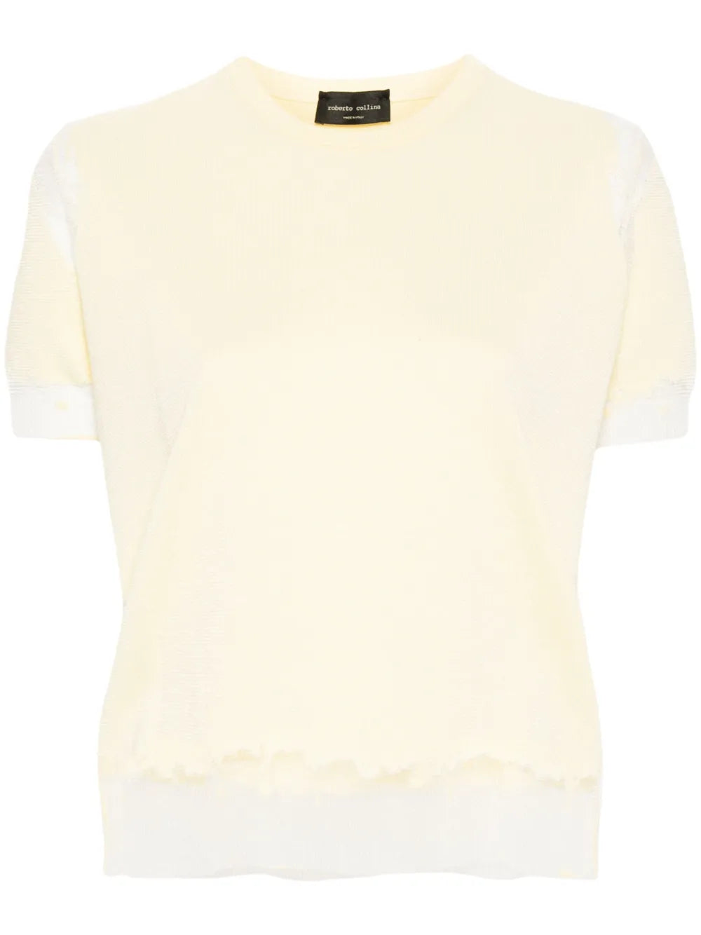 Mesh-Panelled Short-Sleeved Jumper