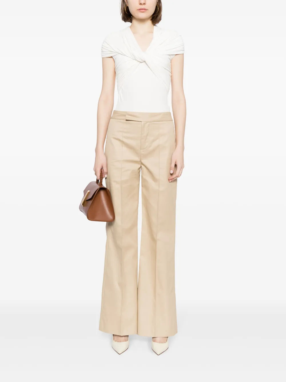 Mid-Rise Straight Trousers