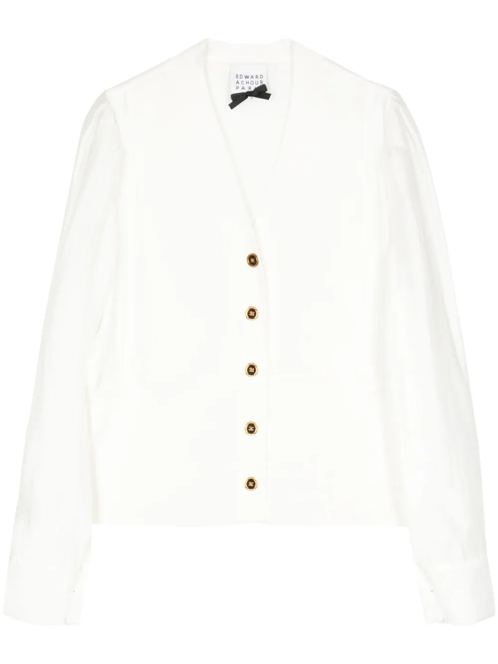 V-Neck Button-Up Cardigan