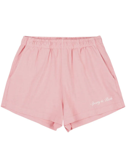 Logo-Print Cotton Track Shorts