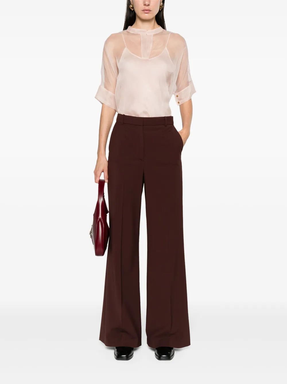 Sheer Layered Silk Blouse
