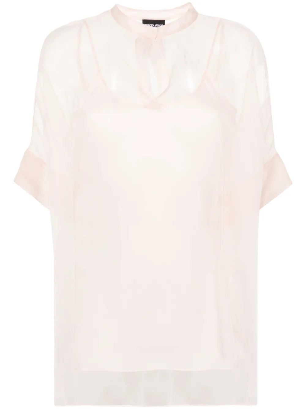 Sheer Layered Silk Blouse