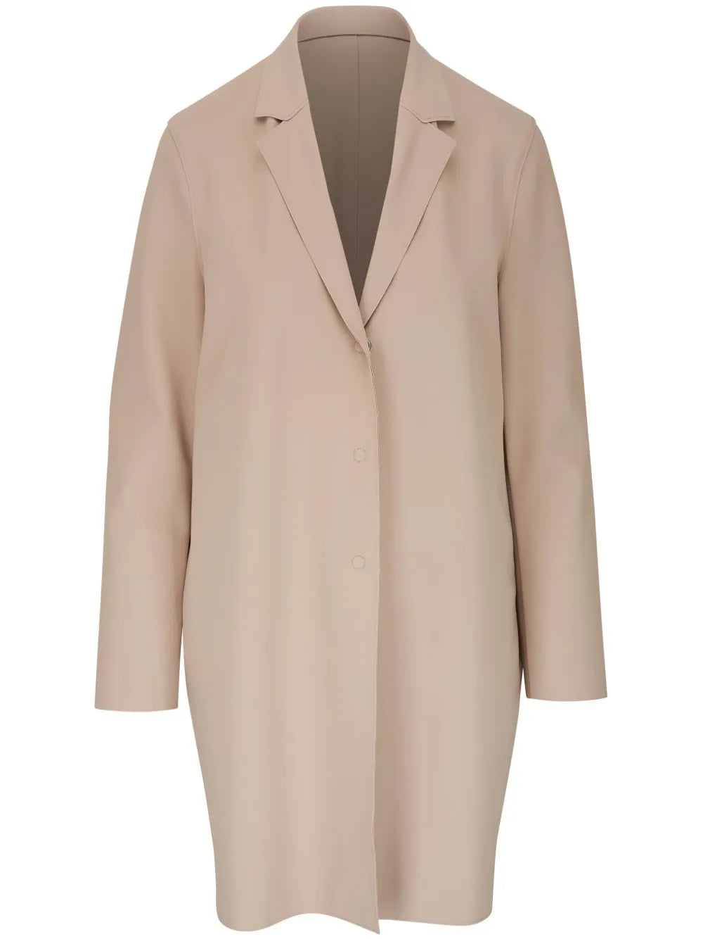 Concealed-Fastening Single-Breasted Coat