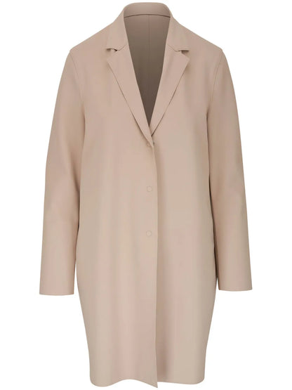 Concealed-Fastening Single-Breasted Coat