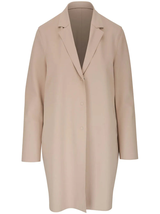 Concealed-Fastening Single-Breasted Coat