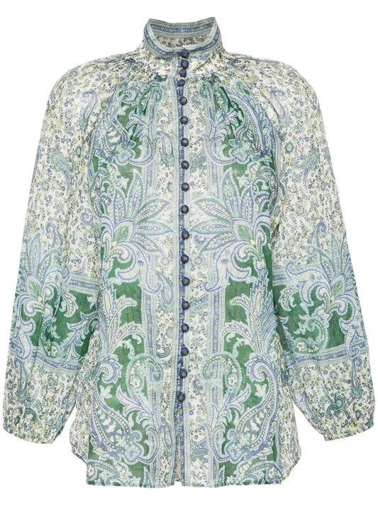 Ottie Paisley-Print Blouse