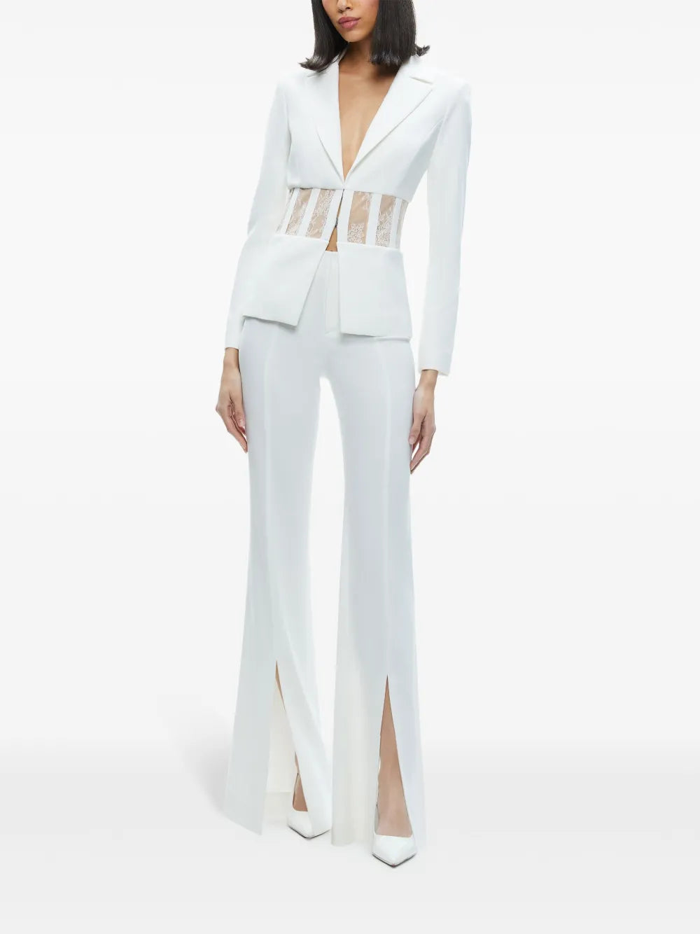 Alexia Lace-Embellished Corset Blazer