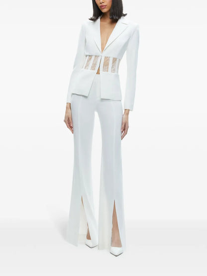 Alexia Lace-Embellished Corset Blazer