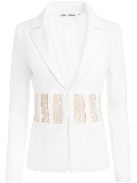 Alexia Lace-Embellished Corset Blazer