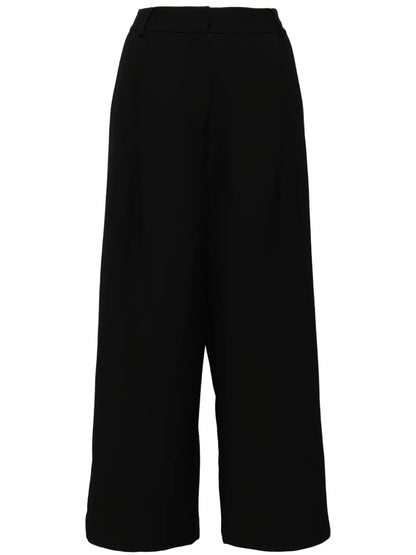 Straight-Leg Wool-Silk Blend Trousers