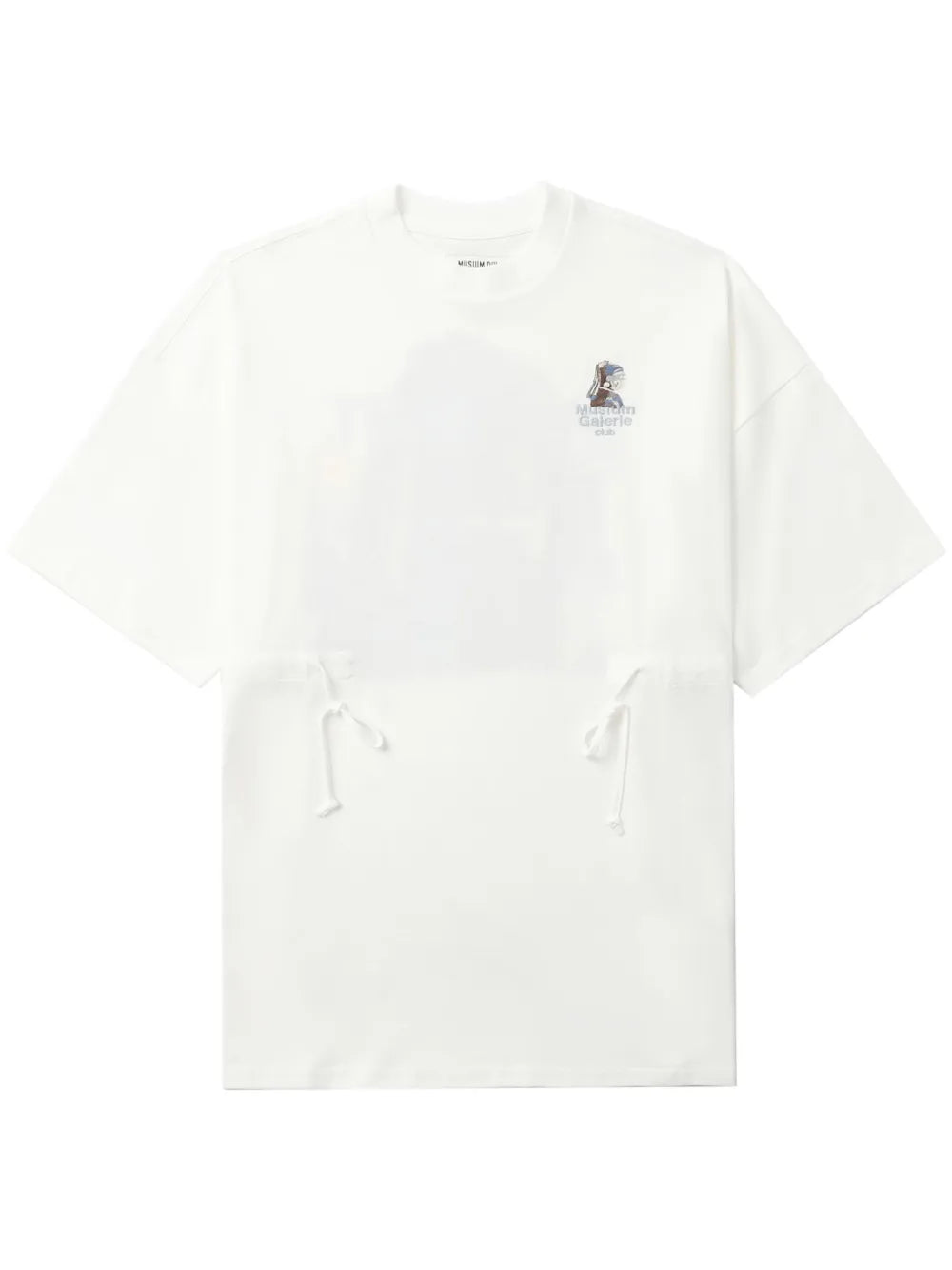 Drawstring-Waist Embroidered T-Shirt