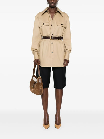 Belted Saharienne Shirt