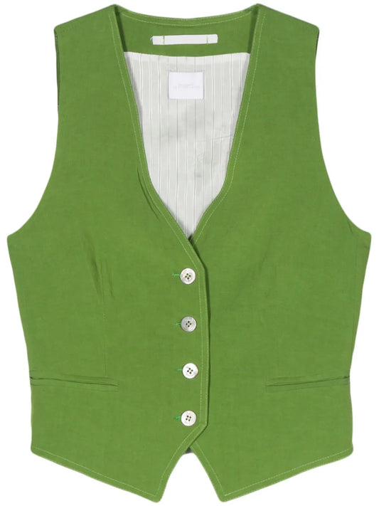 Shantung Buttoned Vest