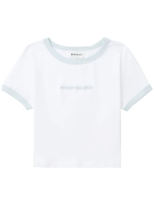 Logo-Embroidered Cropped T-Shirt