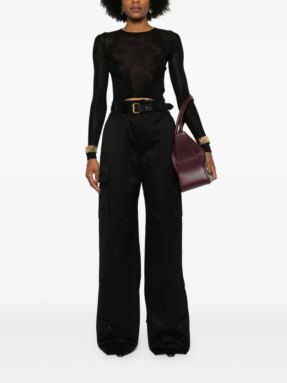 Cassandre High-Waist Cargo Trousers
