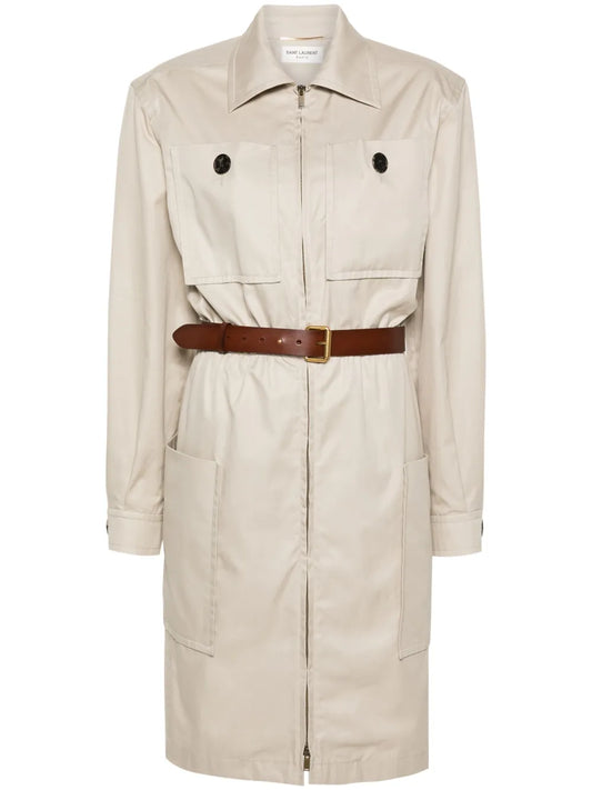 Saharienne Belted Cotton Dress