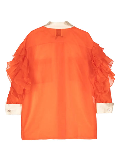 Ruffled Silk Shirt