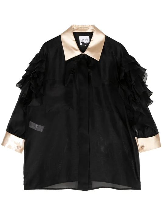 Ruffled Silk Shirt