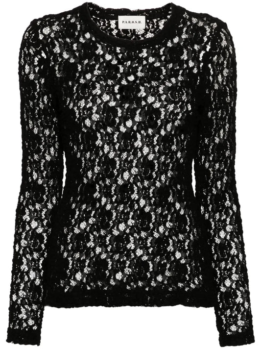 Lace Semi-Sheer Top