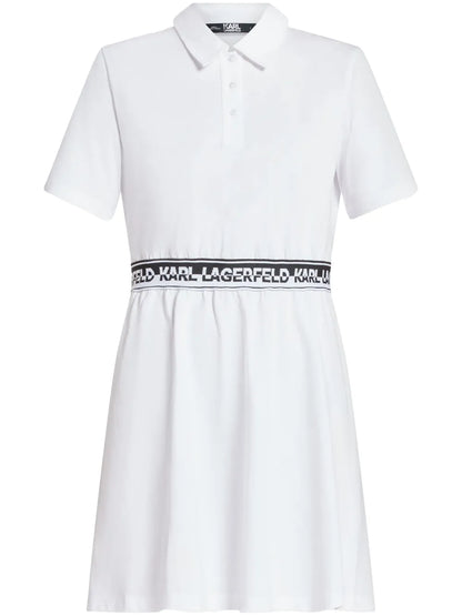 Logo-Waistband Cotton Shirtdress