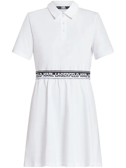 Logo-Waistband Cotton Shirtdress