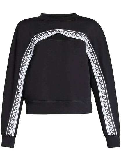 Logo-Tape Cut-Out Sweatshirt