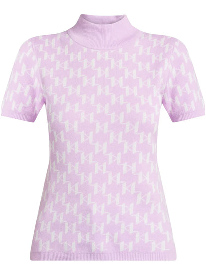 Kl Monogram Mock-Neck