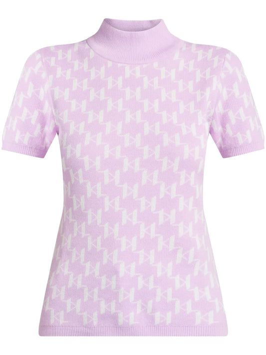Kl Monogram Mock-Neck