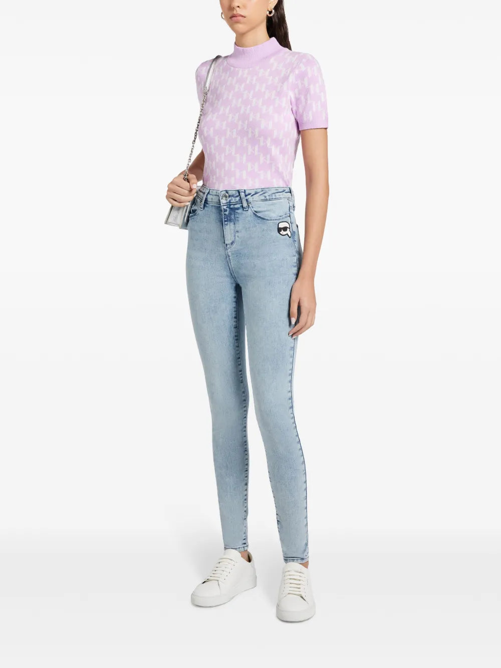 Kl Monogram Mock-Neck