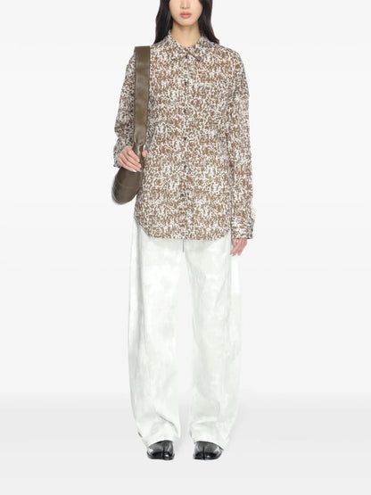 Abstract-Print Cotton Shirt