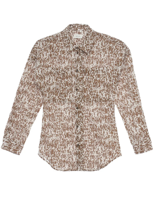 Abstract-Print Cotton Shirt