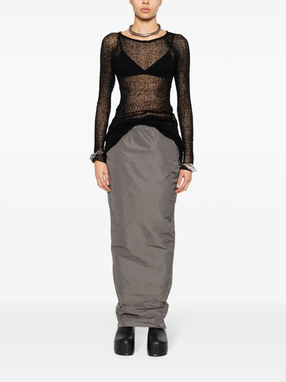 Soft Pillar Long Skirt