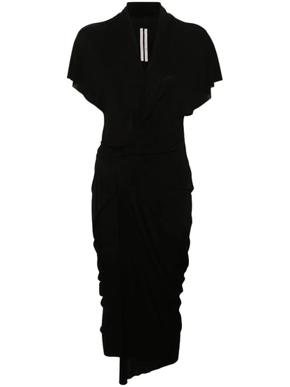 V-Neck Jersey Wrap Dress