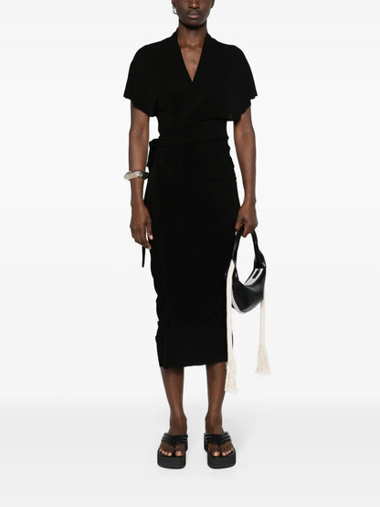 V-Neck Jersey Wrap Dress