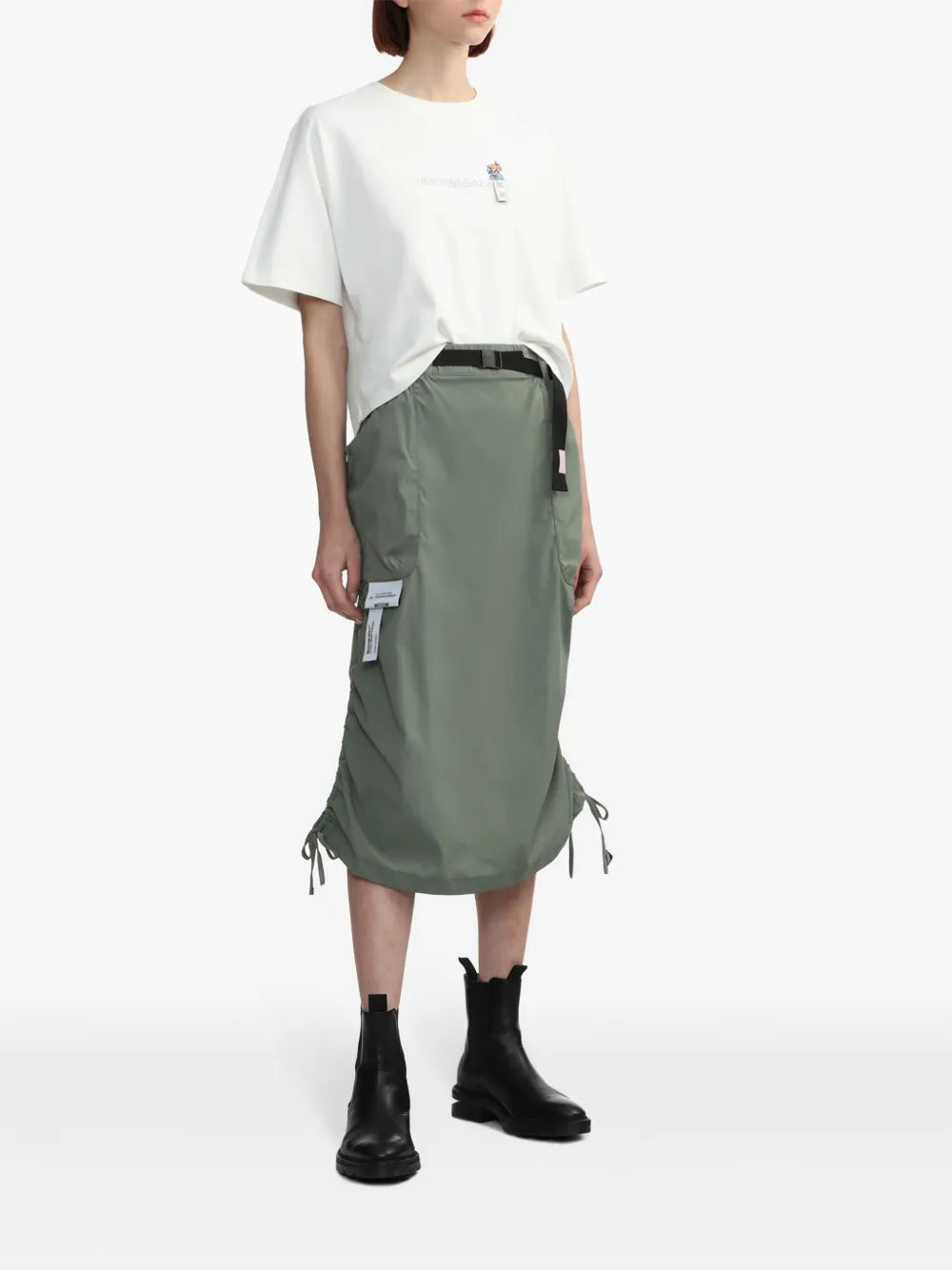 Logo-Embroidered Cut-Out T-Shirt
