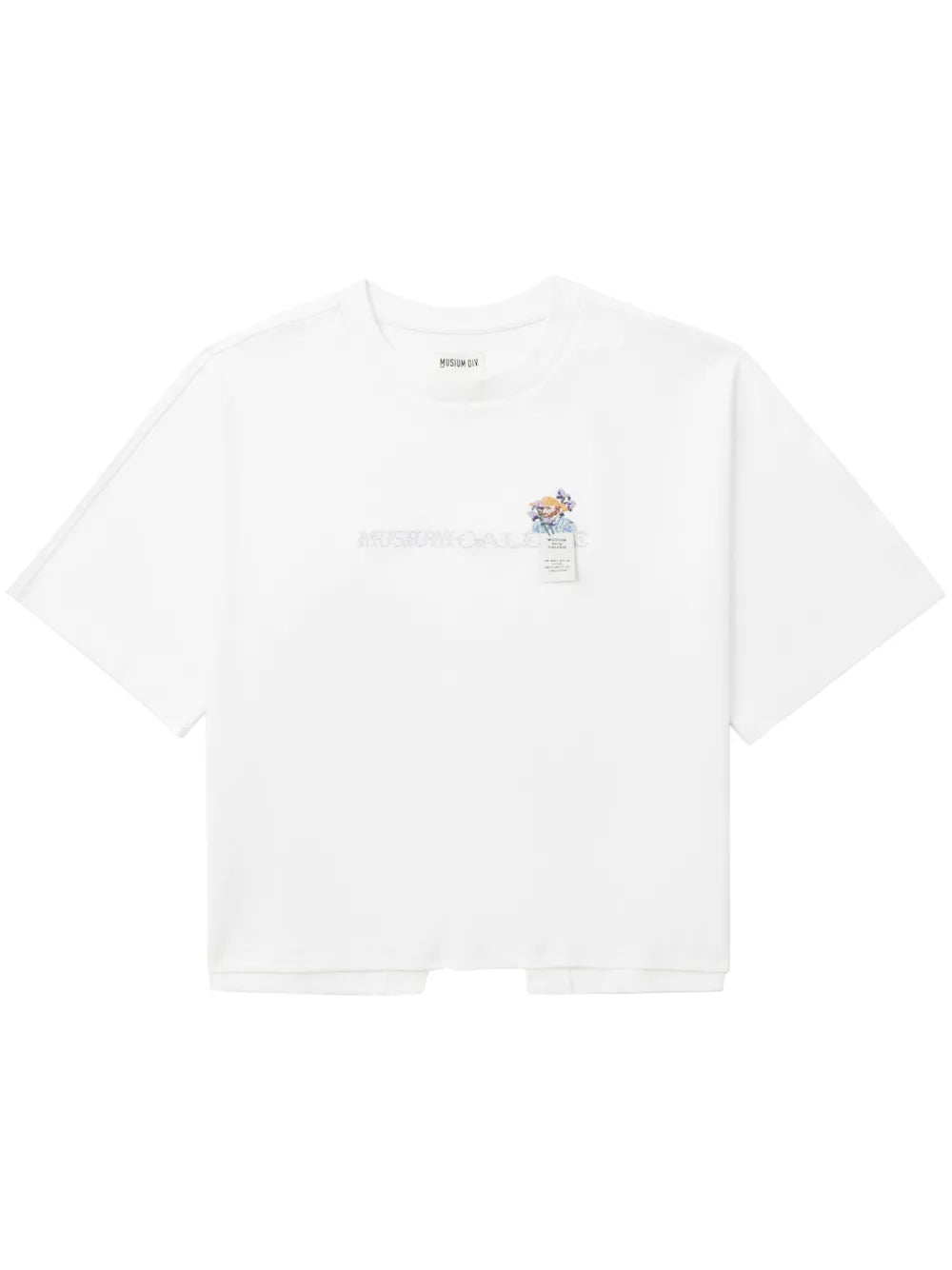 Logo-Embroidered Cut-Out T-Shirt