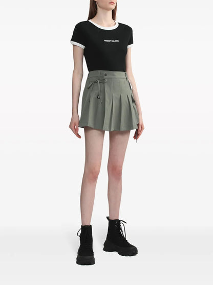 Logo-Embroidered Cropped T-Shirt